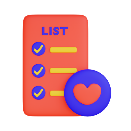 Checklist  3D Illustration