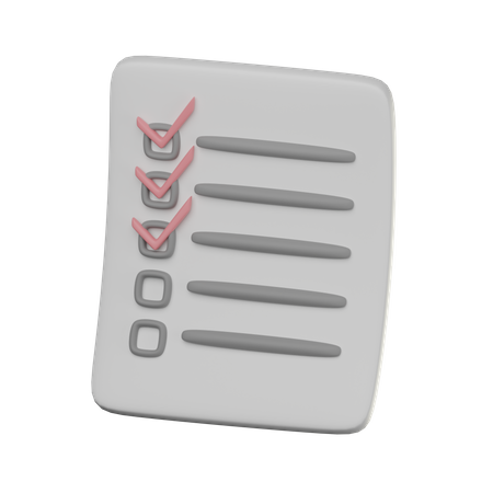 Checklist 3D Icon