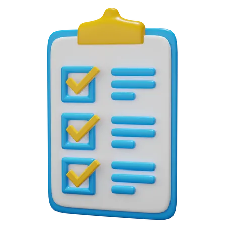 Checklist 3D Icon