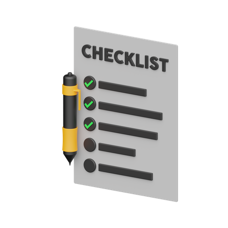 Checklist  3D Icon