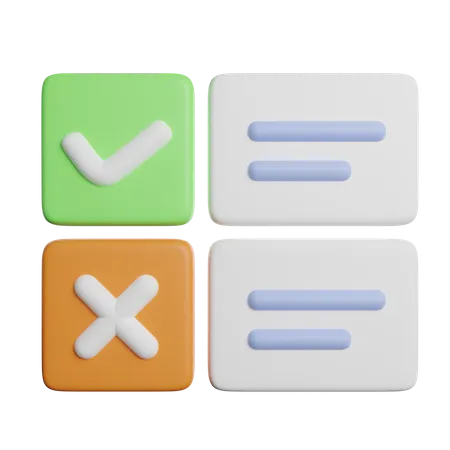 Checklist Voting Task 3D Icon