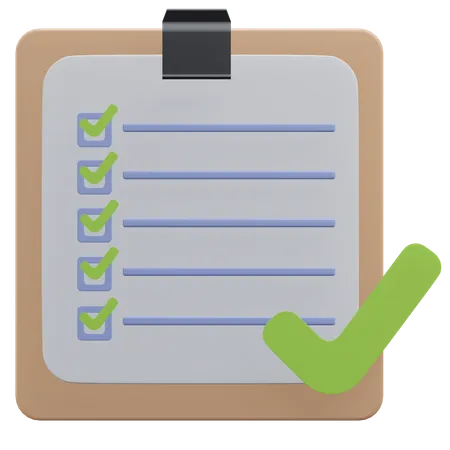 Tasklist Approved Approved And Rejected 3 D Icon Illustration With Transparent Background 3D Icon