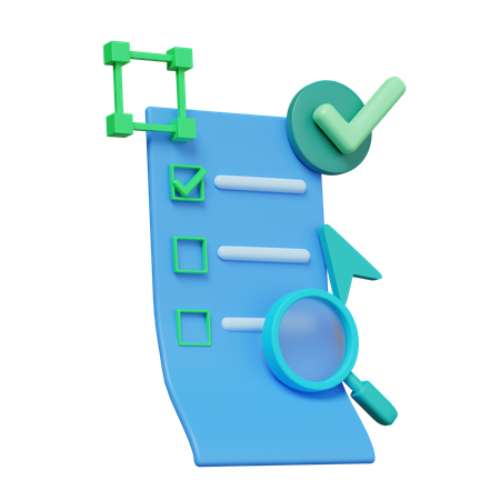 Checklist Analysis  3D Icon