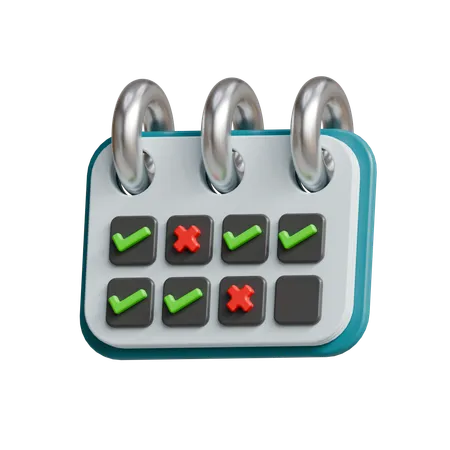 Checklist Calendar  3D Icon