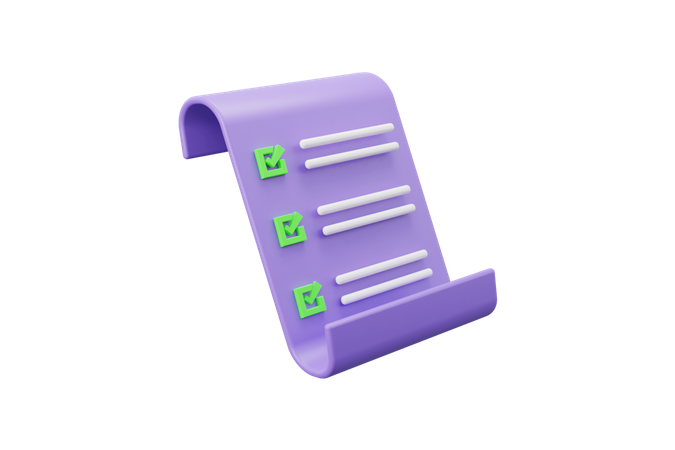 Checklist clipboard  3D Icon