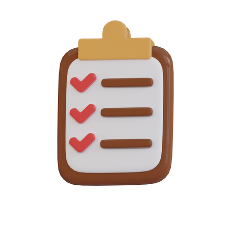 Checklist Clipboard  3D Icon