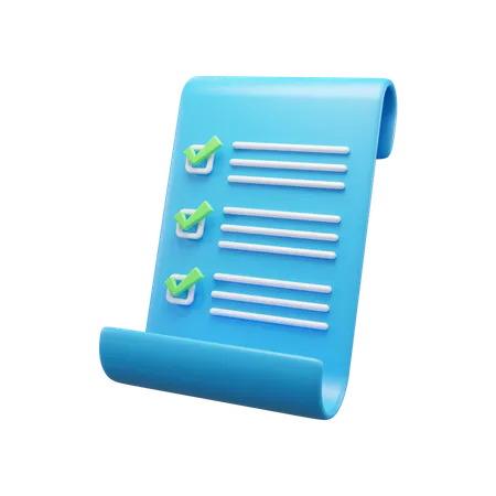 Checklist Document  3D Icon