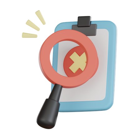 Checklist Error  3D Icon
