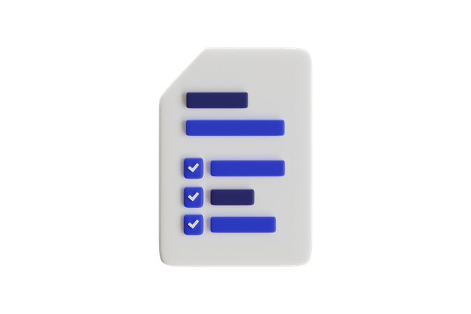 Checklist Letter  3D Icon