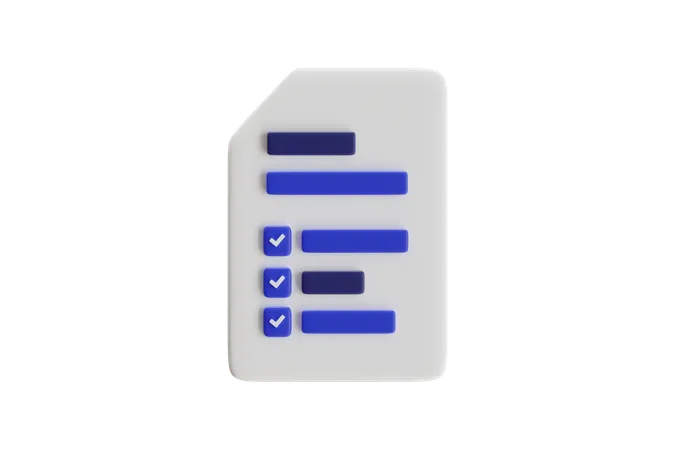 Checklist Letter  3D Icon