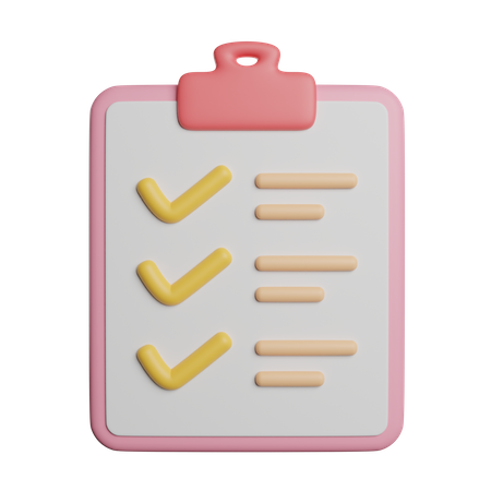 Checklist Order  3D Icon