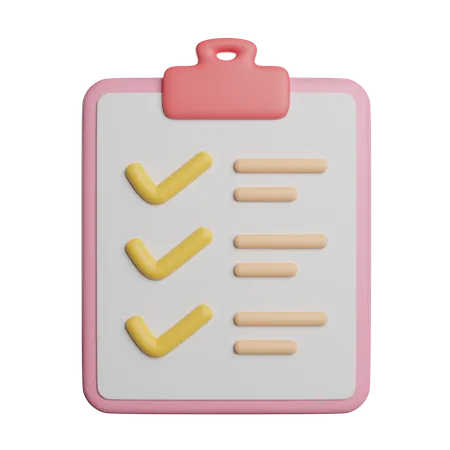 Checklist Order List 3D Icon