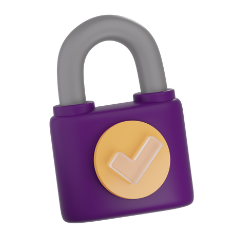 Checklist Padlock  3D Icon