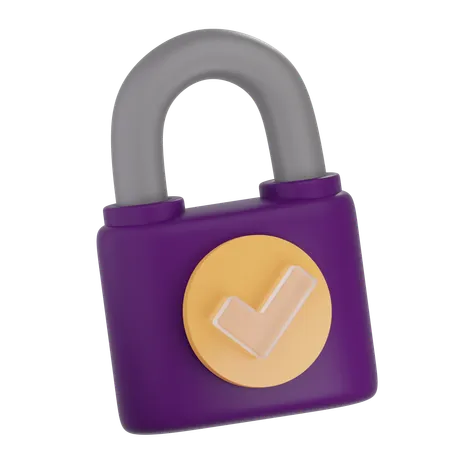 Checklist Padlock  3D Icon