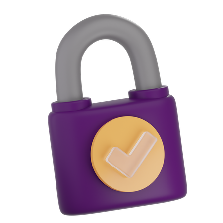 Checklist Padlock  3D Icon