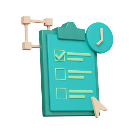 Checklist Process  3D Icon