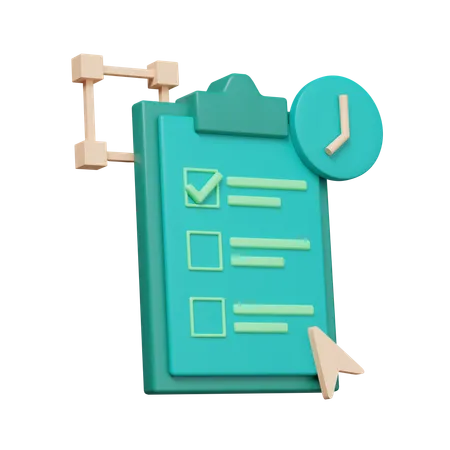 Checklist Process  3D Icon