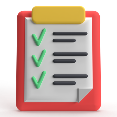 Checkliste  3D Icon