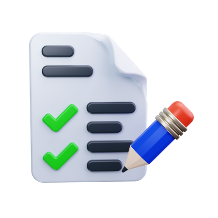 Checkliste  3D Icon