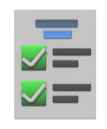 Checkliste  3D Icon