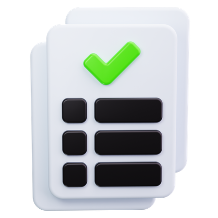 Checkliste  3D Icon