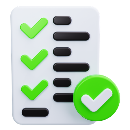 Checkliste  3D Icon