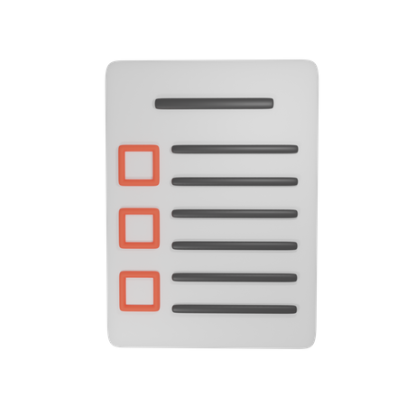 Checkliste  3D Icon