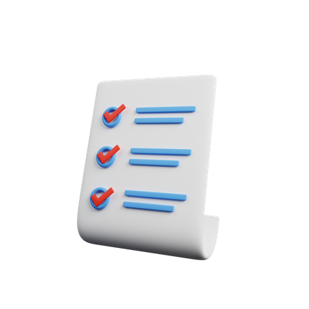 Checkliste  3D Icon
