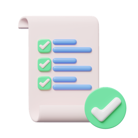 Checkliste  3D-Symbol