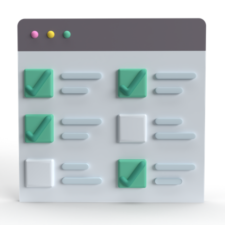 Checkliste  3D Icon
