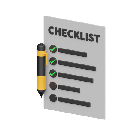 Checkliste  3D Icon