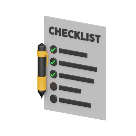 Checkliste  3D Icon