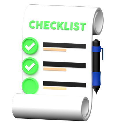 Checkliste  3D Icon