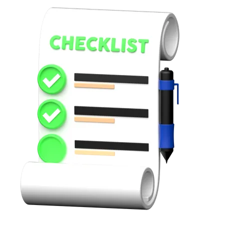 Checkliste  3D Icon