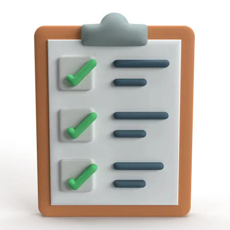 Checkliste  3D Icon