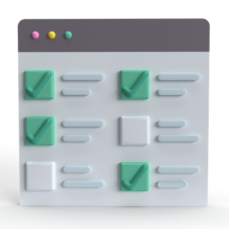 Checkliste  3D Icon