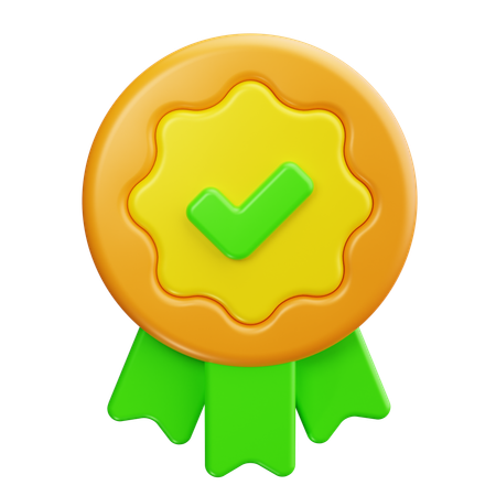 Checkmark Badge  3D Icon