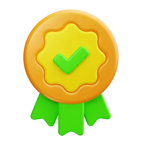 Checkmark Badge  3D Icon