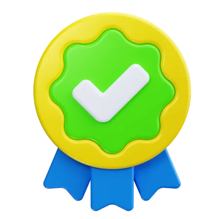 Checkmark Badge  3D Icon