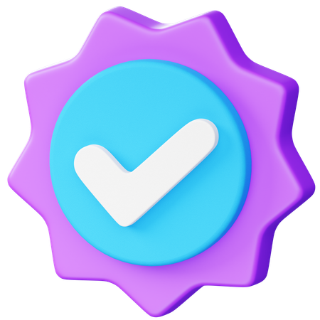 Checkmark Badge  3D Icon