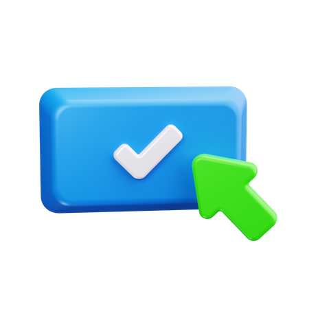 Checkmark button  3D Icon