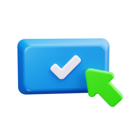 Checkmark button  3D Icon