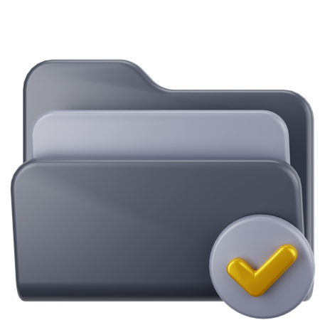 Checkmark Folder  3D Icon