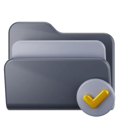 Checkmark Folder  3D Icon