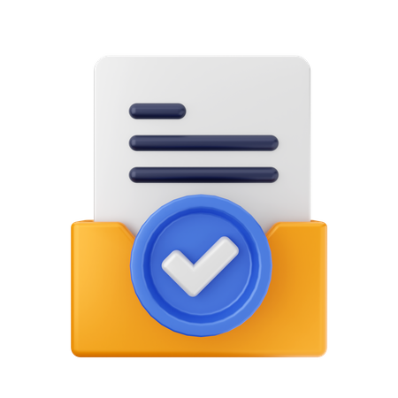 Checkmark Folder  3D Icon