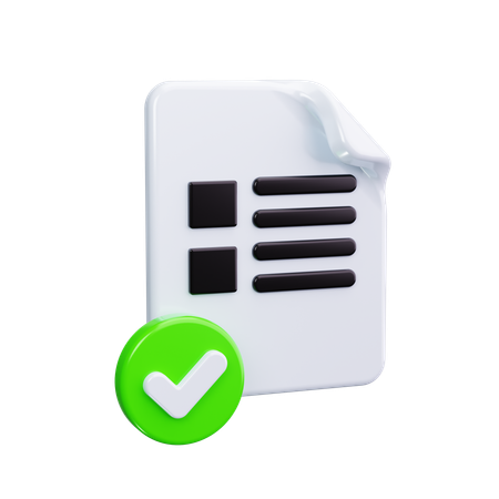 Checkmark List  3D Icon