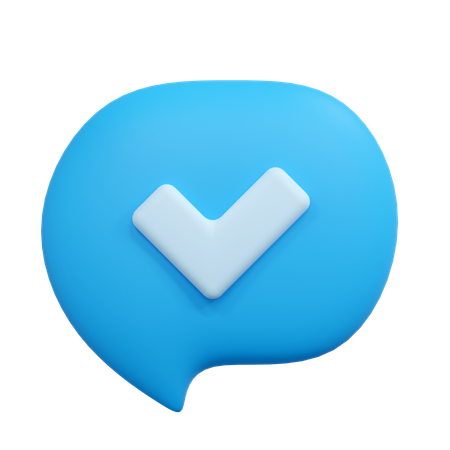 Checkmark message  3D Icon