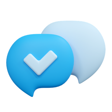 Checkmark message  3D Icon