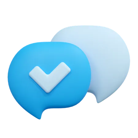 Checkmark message  3D Icon