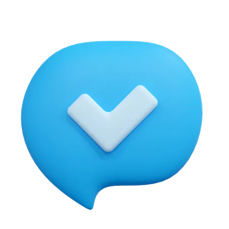 Checkmark message  3D Icon